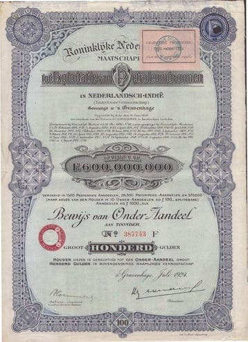 Nederland. Expl. Petroleumbronnen Ned.Indië (Shell) 1924