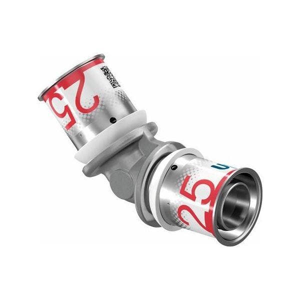 Uponor S-Press Plus perskoppeling Ø25x25 knie 45 graden, Doe-het-zelf en Verbouw, Verwarming en Radiatoren, Verzenden