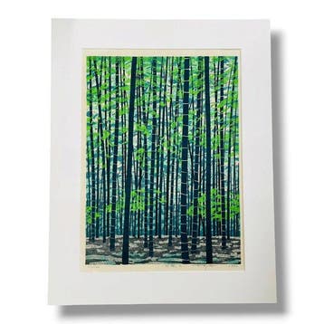 Bamboo Grove C (C) Editie: 106/150 - houtsnede - Fujita
