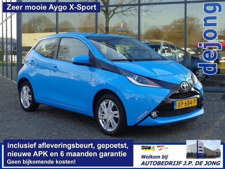 Toyota Aygo 1.0 Vvt-i X-Sport Camera LM velg Airco Mooi!, Auto's, Toyota, Onderhoudsboekje, Te koop, Handgeschakeld, Hatchback