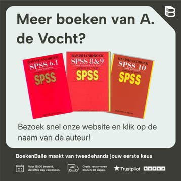 SPSS 7.5 (basishandboek) - A. de Vocht 9789055480753, Verzenden, Gelezen, A. de Vocht