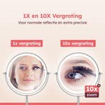 2dekans | Fraay® Make Up Spiegel met LED Verlichting - 10x, Ophalen of Verzenden, Zo goed als nieuw
