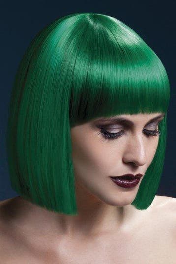 Professionele pruik kort groen Lola, Ophalen of Verzenden, Nieuw