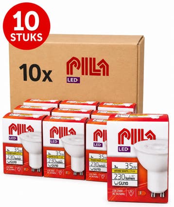 Voordeelpack 10x Pila LED GU10 3W/827 36º 230lm Niet-Dimb.., Ophalen of Verzenden, Nieuw