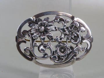 Zilver, Alex Meijer, Schoonhoven - Broche - Jugendstil, Antiek en Kunst