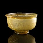 Oud-Romeins Glas Libations bowl, zeldzaam