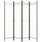 vidaXL Kamerscherm met 4 panelen 160x180 cm wit, Verzenden, Nieuw
