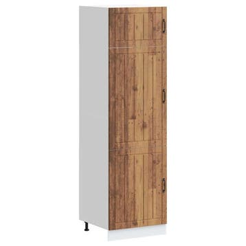 vidaXL Keukenkast Lucca bewerkt hout oud houtkleurig, Verzenden, Nieuw, Bruin