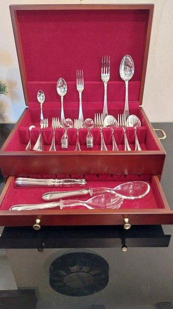 Greggio - Eetservies voor 12 (77) - Filet - Verzilverd -