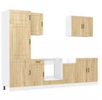 Keukenkastenset Zwart 7-Delig – Met Wand- & Ovenkasten, Huis en Inrichting, Keuken | Keukenelementen, Verzenden, Nieuw