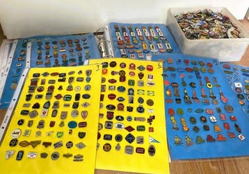 Speld - Grote verzameling speldjes: kratje met circa 2,5