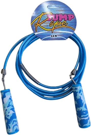 Springtouw De Luxe (220cm) - Blauw | HOT Games -, Sport en Fitness, Verzenden, Nieuw