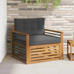 vidaXL Tuinbank Massief Acaciahout en Polyester, Verzenden, Nieuw