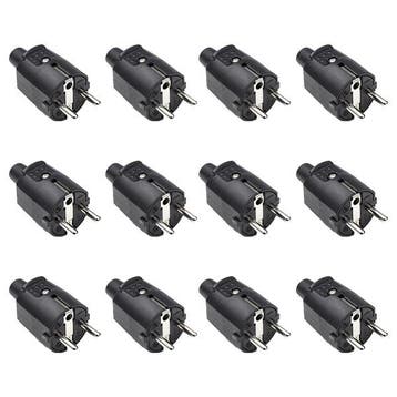 Schuko stekker | Q-link | 12 stuks, Doe-het-zelf en Verbouw, Verzenden, Nieuw