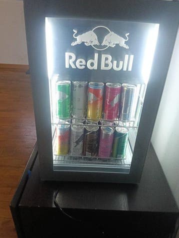red bull - Koelkast - Kristal, Roestvrij staal - Red