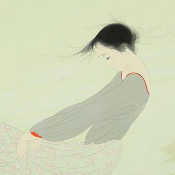 Original Woodblock Print - Kaze no Kanata  (Beyond