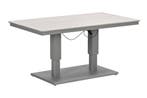 GI Cyprus up&down verstelbare houtlook tuintafel 150x87 cm., Tuin en Terras, Tuintafels, Verzenden, Nieuw, Rond, Overige materialen