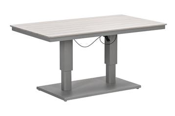 GI Cyprus up&down verstelbare houtlook tuintafel 150x87 cm., Verzenden, Nieuw, Rond, Overige materialen