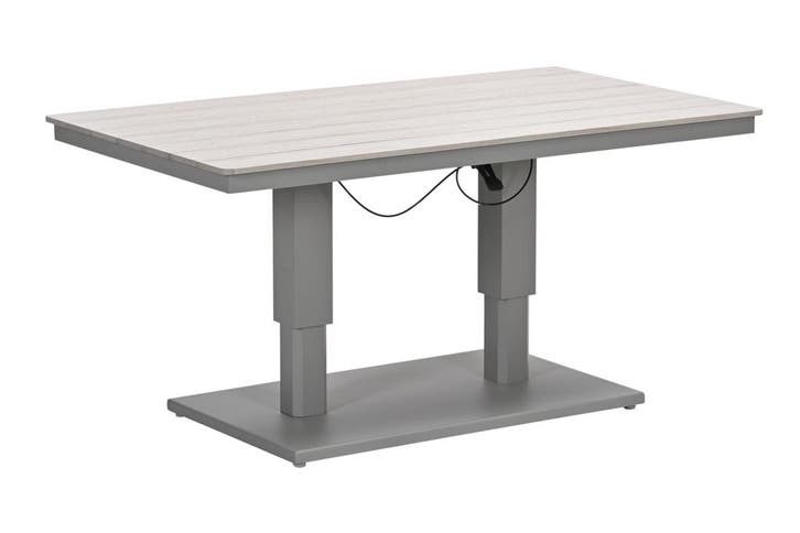 GI Cyprus up&down verstelbare houtlook tuintafel 150x87 cm., Tuin en Terras, Tuintafels, Nieuw, Overige materialen, Rond, Verzenden