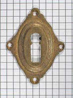 Sleutelplaat messing antiek bewerkt, Verzenden, Nieuw