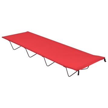 vidaXL Campingbed 180x60x19 cm oxford stof en staal rood, Verzenden, Nieuw