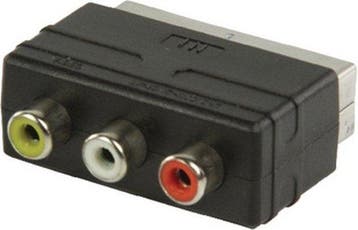 SCART naar 3× RCA Adapter (Composiet Video + Stereo Audio), Verzenden, Nieuw
