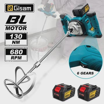 Gisam Accu Betonmixer 6-Speed Borstelloze Motor - 1700W Krac, Verzenden, Nieuw