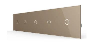Livolo Touch Dimmer Wisselschakelaar 5x | Goud Glas |, Ophalen of Verzenden, Nieuw, Schakelaar