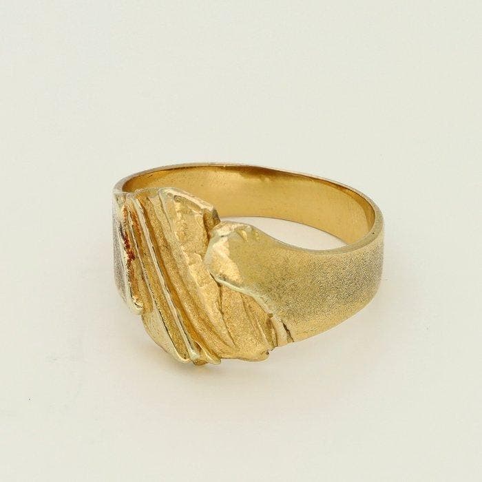 Ring - 14 karaat Geel goud, Sieraden, Tassen en Uiterlijk, Ringen