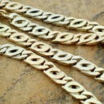 Tricolor gouden herenketting., Ophalen of Verzenden, Gebruikt, Overige kleuren, Goud