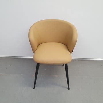 Benithem fauteuil - beige leder, Huis en Inrichting, Stoelen, Ophalen of Verzenden, Nieuw