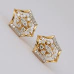 Oorstekers - 14 karaat Geel goud - 0.53ct. tw. Diamant, Sieraden, Tassen en Uiterlijk, Antieke sieraden