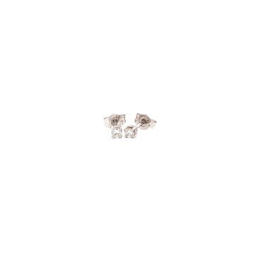 Witgouden solitair oorstekers met diamant 14 karaat*nieuw, Sieraden, Tassen en Uiterlijk, Oorbellen, Verzenden, Zo goed als nieuw
