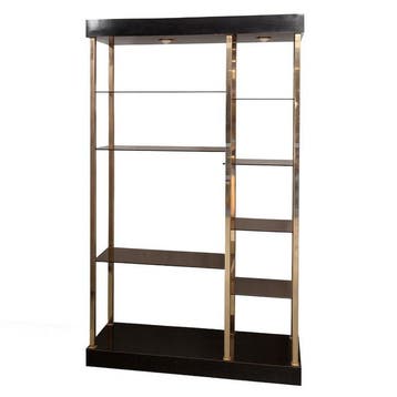 Belgo chrom - Vitrine - Chroom, Hout - Hollywood Regency, Nieuw