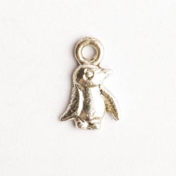 6 x Metalen bedel pinguïn 11 x 8 mm – oogje 1,5 mm – an, Ophalen of Verzenden, Nieuw, Bedel