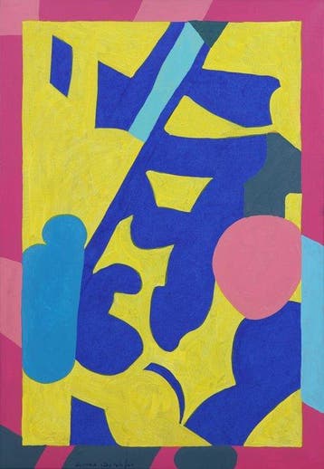 Kuno Schiefer (1948-1992) - Komposition mit rosa