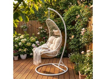 Veiling - Hangstoel incl. kussens 80x75x195cm, Nieuw
