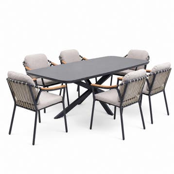 Sayanora Nova dining tuinset 240x110xH74 cm 7 delig, Ophalen of Verzenden, Nieuw