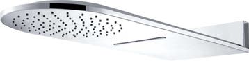 Luxe wand-hoofddouche + waterval 25 x 60 chroom, Verzenden, Nieuw
