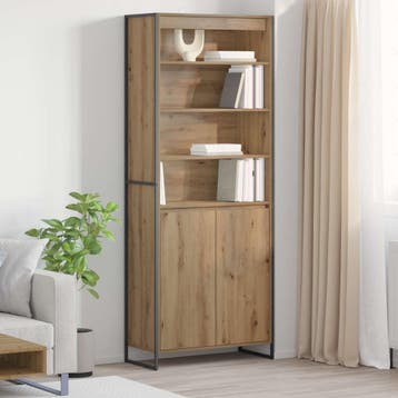 vidaXL buffetkasten Ambachtelijk eiken 79 x 36 x 200 cm, Minder dan 50 cm, Nieuw, Overige houtsoorten, Verzenden