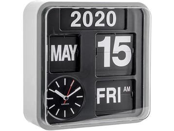 Karlsson Mini Flip - Wandklok - Analoge klok met datum -, Verzenden, Nieuw
