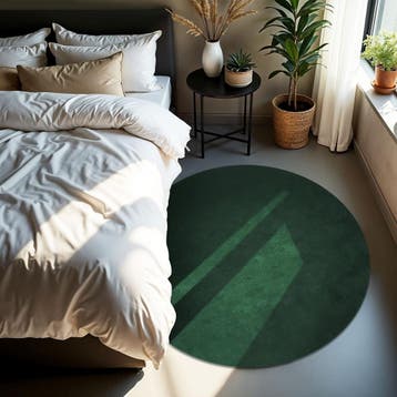 Kortpolig vloerkleed Soft Zone - Ø 120 cm, groen, Huis en Inrichting, Verzenden, Nieuw