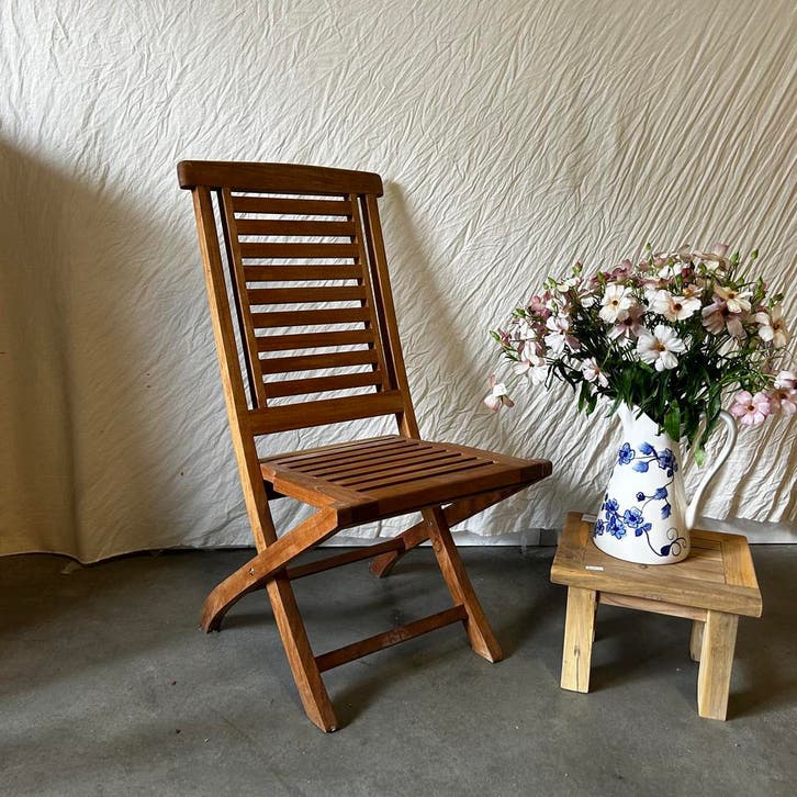 Tuinstoelen - opklapbaar /stapelbaar - teakhout - TTM Wonen, Tuin en Terras, Tuinstoelen, Inklapbaar, Stapelbaar, Verstelbaar