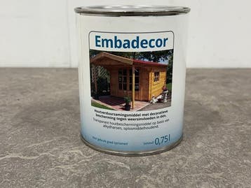 Veiling - 4x Embadecor houtverduurzamingsmiddel teak, Doe-het-zelf en Verbouw, Verf, Beits en Lak, Nieuw