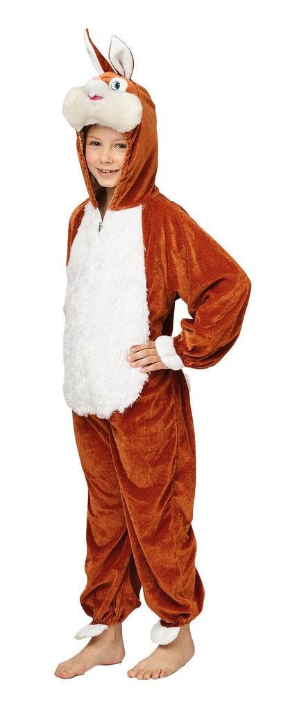 Pluche Konijn Onesie Kind Bruin, Kleding | Dames, Carnavalskleding en Feestkleding, Nieuw, Ophalen of Verzenden