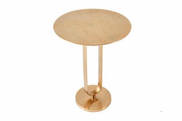 Ronde bijzettafel ELEGANCE 60cm goud metaal aluminium, Ophalen of Verzenden, Nieuw