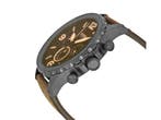Fossil Nate JR1487 - Herenhorloge 50 mm - Lederen band -, Verzenden, Nieuw