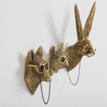 Gouden Hertenkop Wandhaak - Decoratieve Resin Muurhanger met, Verzenden, Nieuw