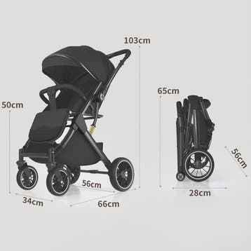Luxe Lichtgewicht Kinderwagen Baby Reiswieg Travel System -, Kinderen en Baby's, Verzenden, Nieuw