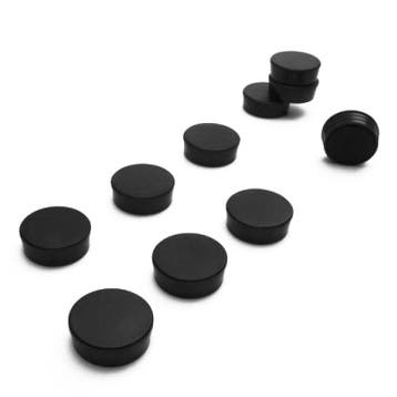 Memomagneten 10 stuks zwart 20mm, Nieuw in verpakking